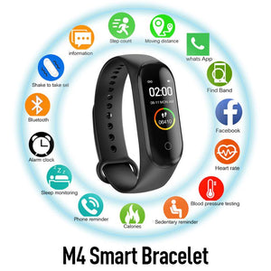 M4 Smart Band Wristband Blood Pressure/Heart Rate Monitor/Pedometer Sports Bracelet Health Fitness Bracelet Smartwatch